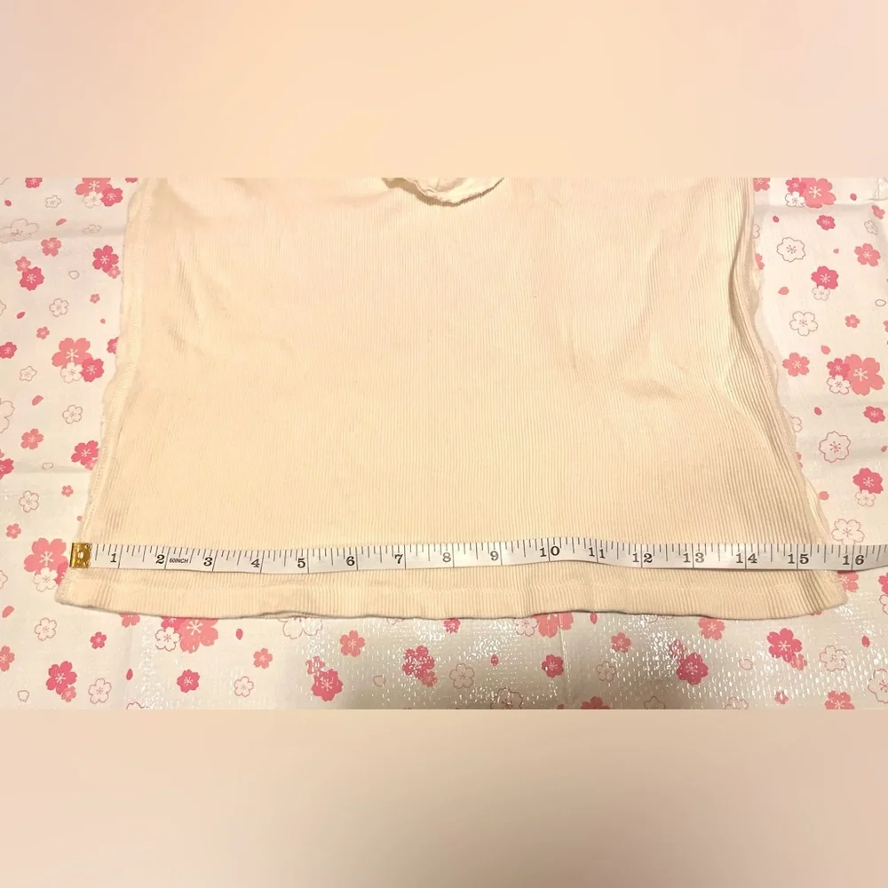 Ralph Lauren Girls Beige Ruffle Button Up Short Sleeve Blouse Size XL (Girls)